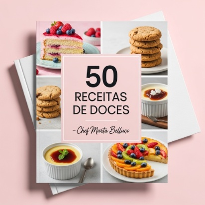 Capa da Apostila 50 Receitas de Doces - Chef Marta Belluci